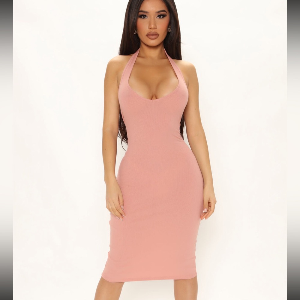 Halter top midi dress